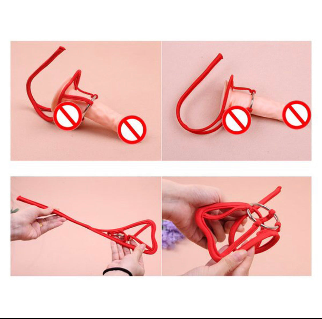 "STAY HARDY"  Men C-String Thong Panty with Ring