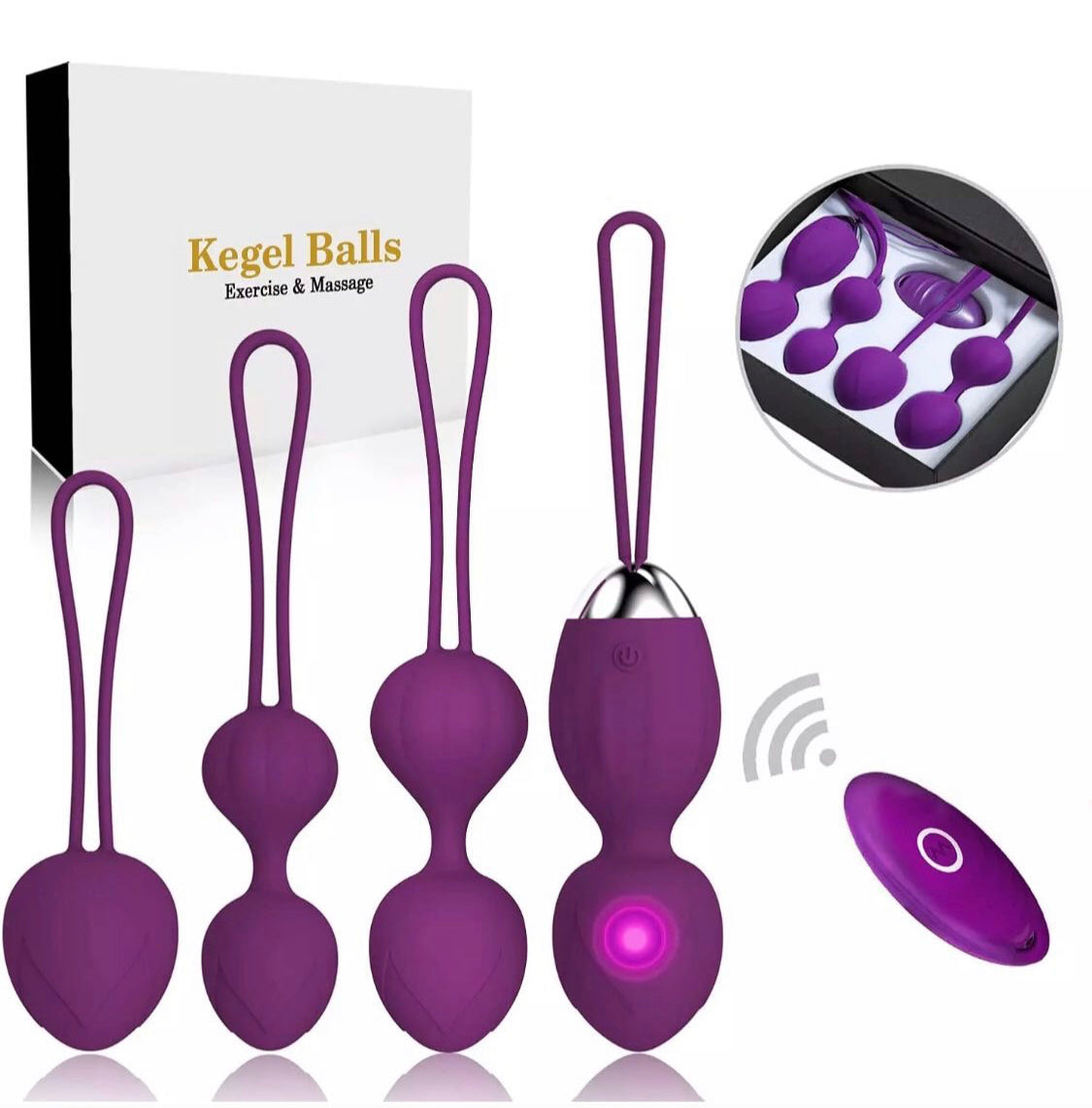 Silicone Kegel Balls Set for Women – 5 Pieces