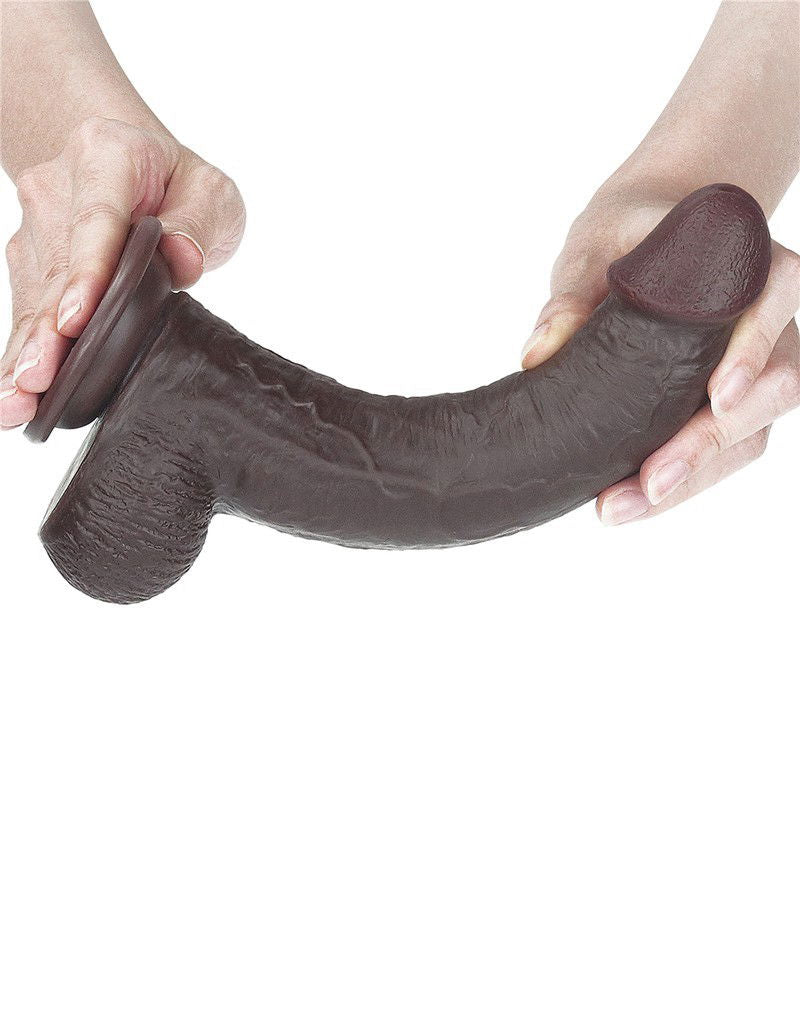 LoveToy - Sliding Skin Dildo 23 cm - Black