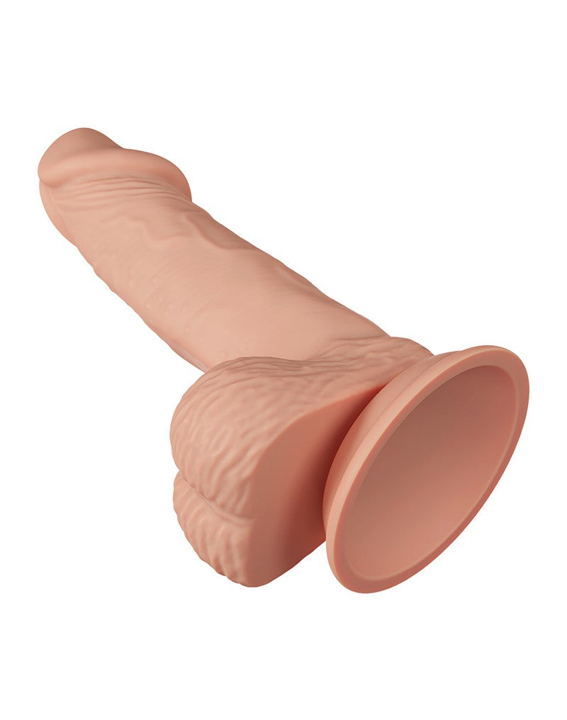 Realistic Vibrating Dildo 19.4 cm - Nude+FREE STRAPON