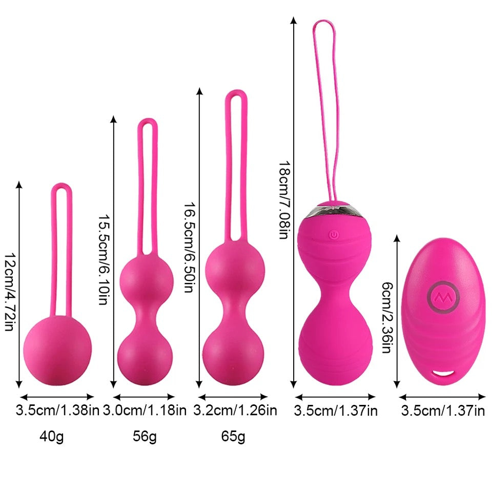 Silicone Kegel Balls Set for Women – 5 Pieces