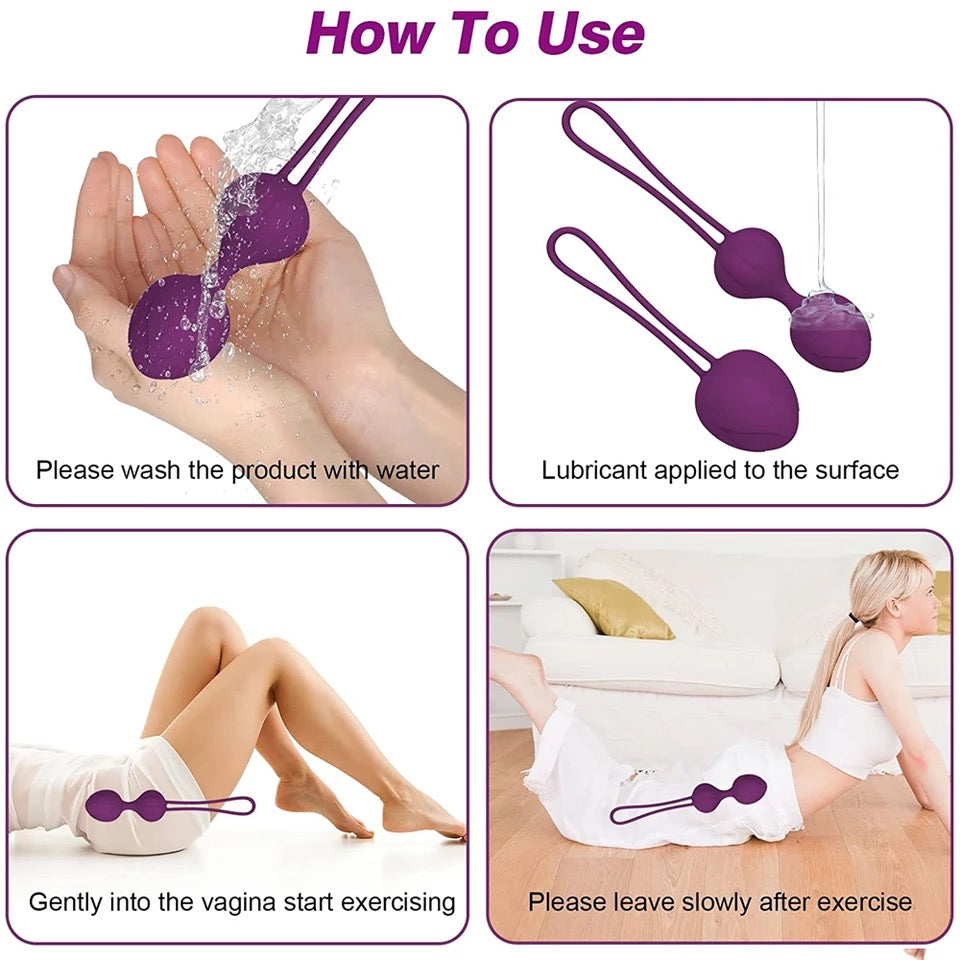 Silicone Kegel Balls Set for Women – 5 Pieces