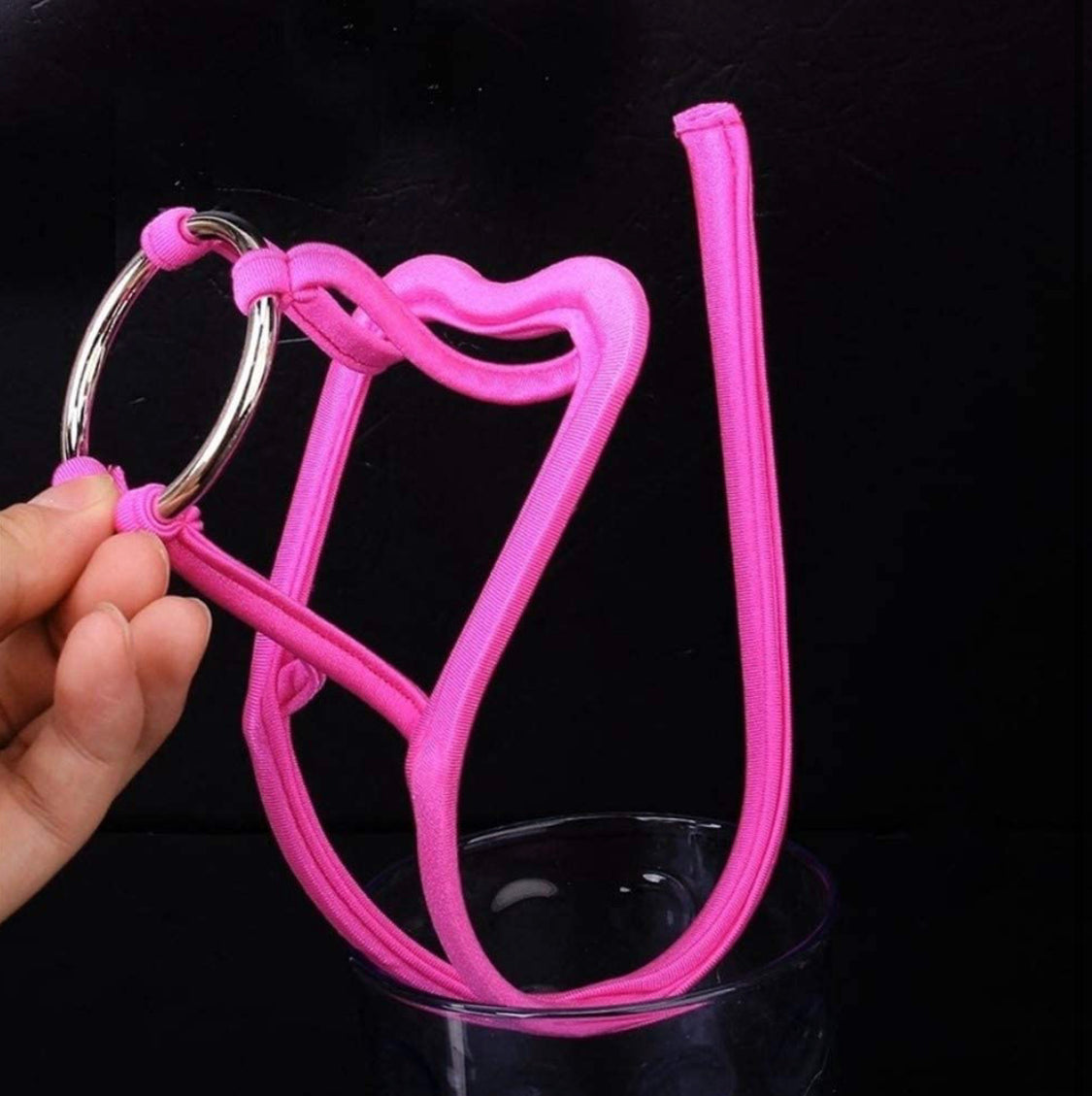 "STAY HARDY"  Men C-String Thong Panty with Ring