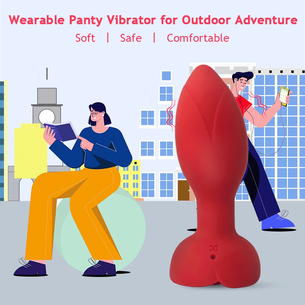 Rose Anal Plug Wireless Long Distance App Vibrator