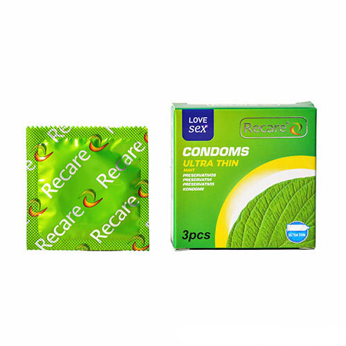 Recare Condoms Ultra Thin Mint 3 Pieces