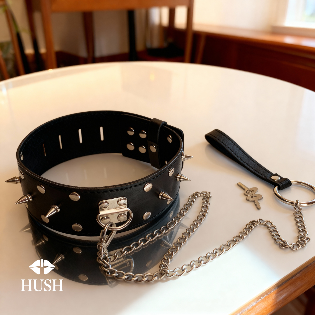 Spiked Leash With Lock
