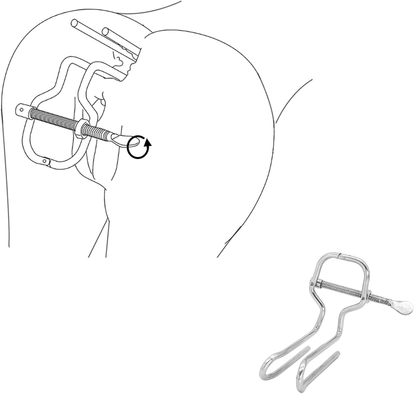 Stainless Steel Anal Plug - Metal Adjustable