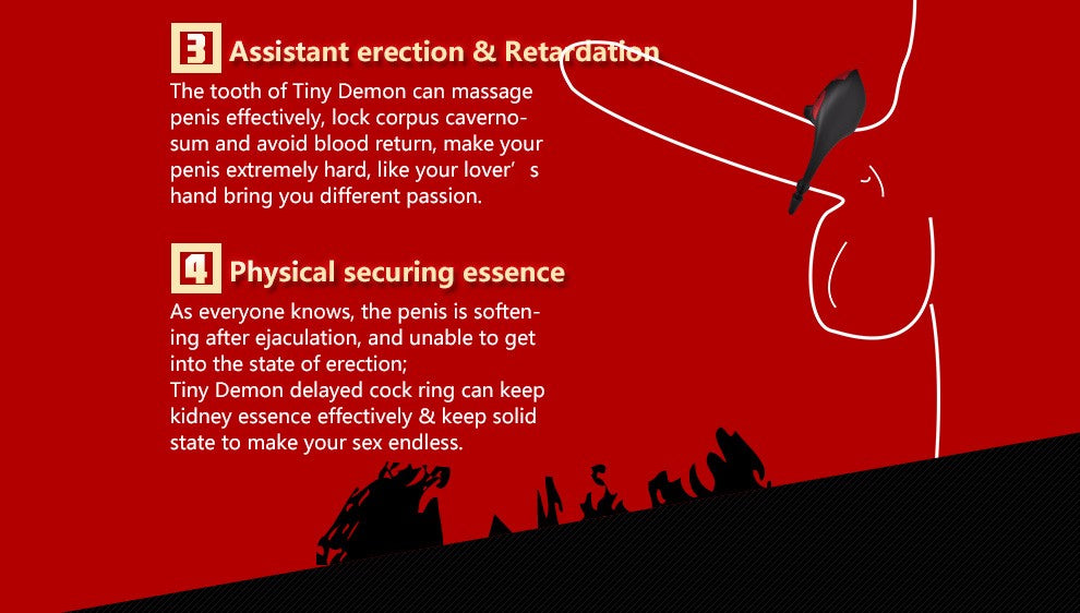 Vibrating Little Devil Cock Ring – Black & Red