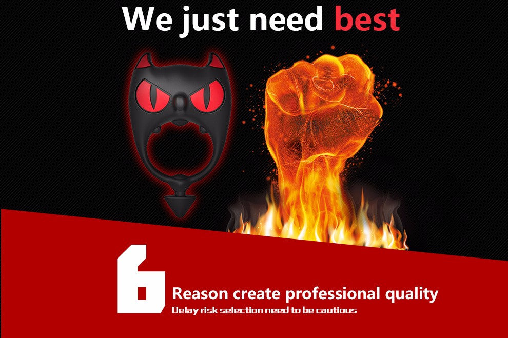 Vibrating Little Devil Cock Ring – Black & Red