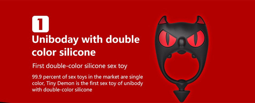 Vibrating Little Devil Cock Ring – Black & Red