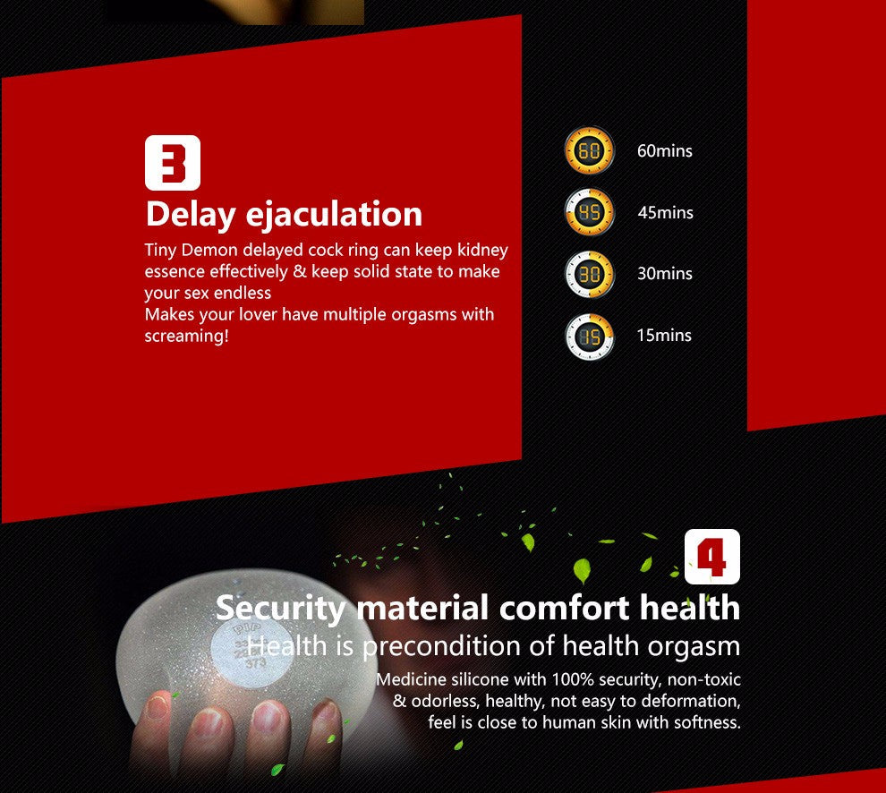 Vibrating Little Devil Cock Ring – Black & Red