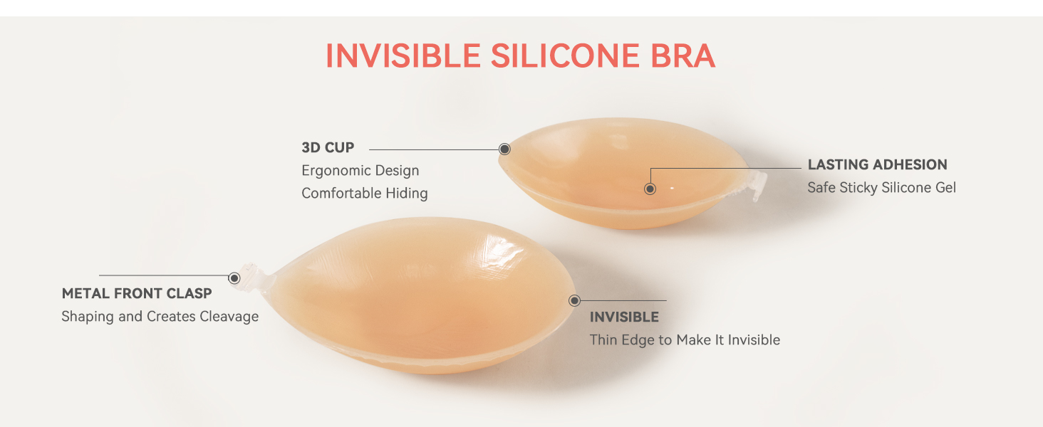 Silicone Adhesive Strapless Bra