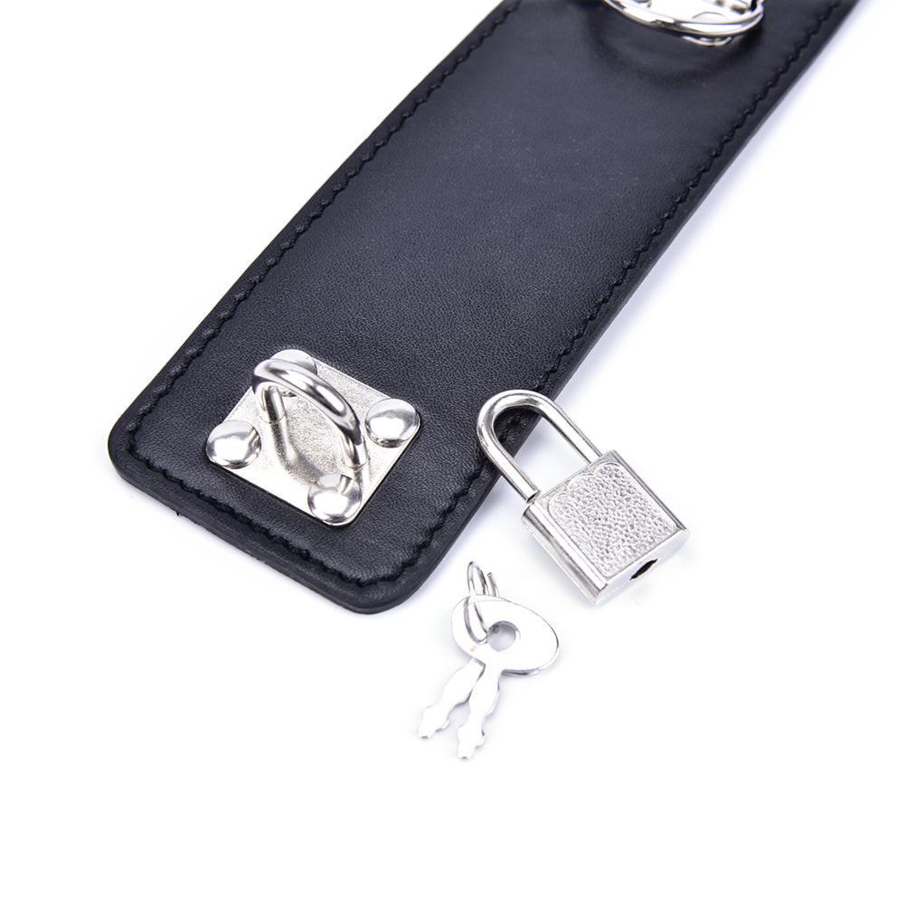 Crafted Control: 4-Cuff Spreader Bar in Red Vegan Leather and Metal