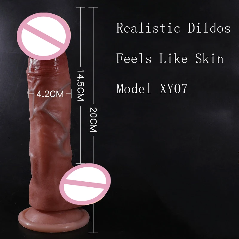 3D Real Liquid Silicone Dildo - 20cm