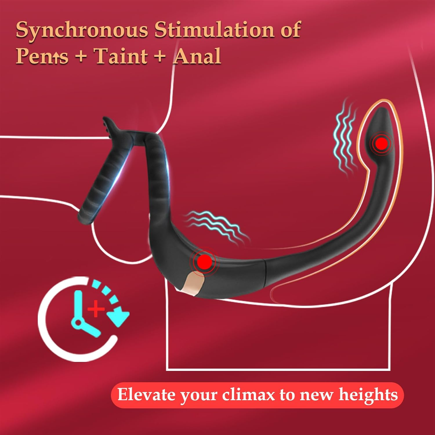 Ultimate Pleasure Duo Remote-Controlled Vibrating Cock Ring & Prostate Massager Set