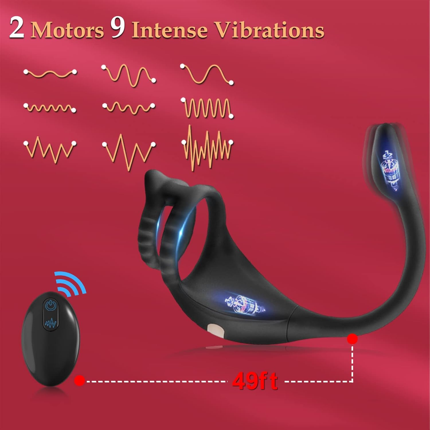 Ultimate Pleasure Duo Remote-Controlled Vibrating Cock Ring & Prostate Massager Set