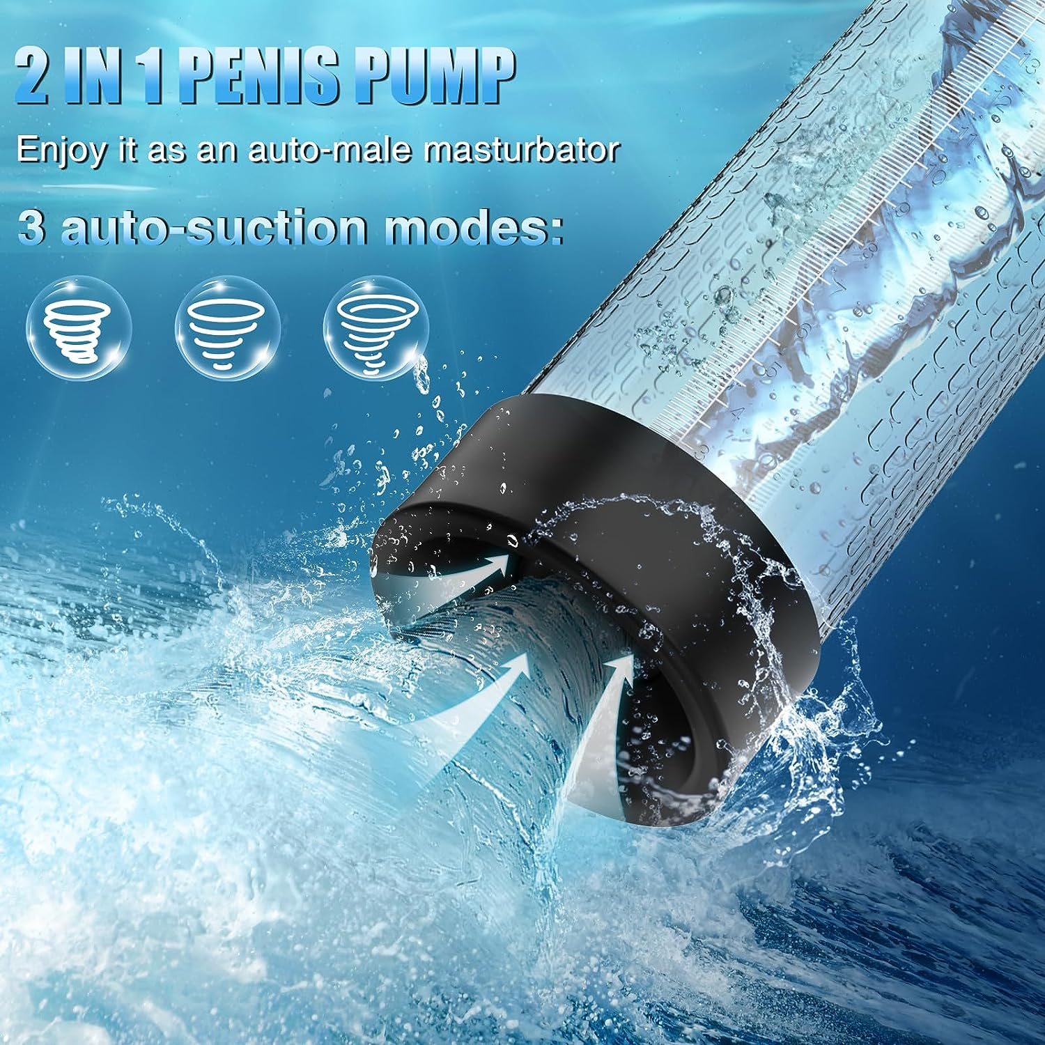 Electric Penis Pump Waterproof 3-in-1