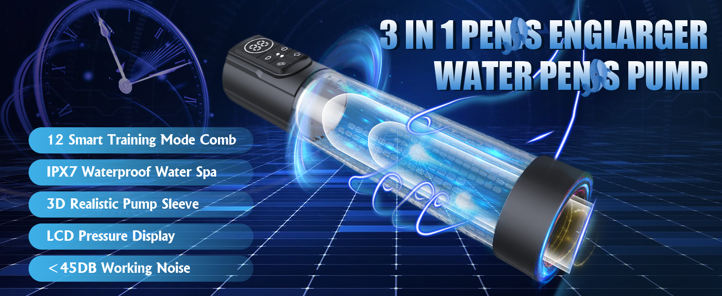 Electric Penis Pump Waterproof 3-in-1