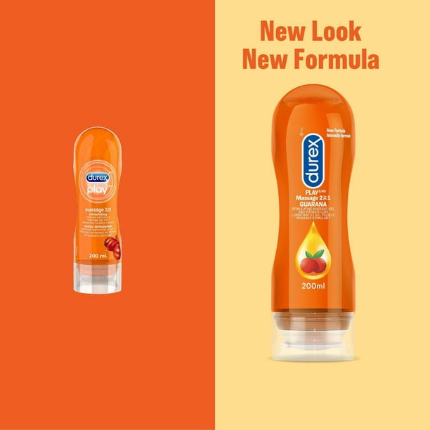 Durex  2-in-1 Gel Lubricant, with Guarana Extract, 200 mL
