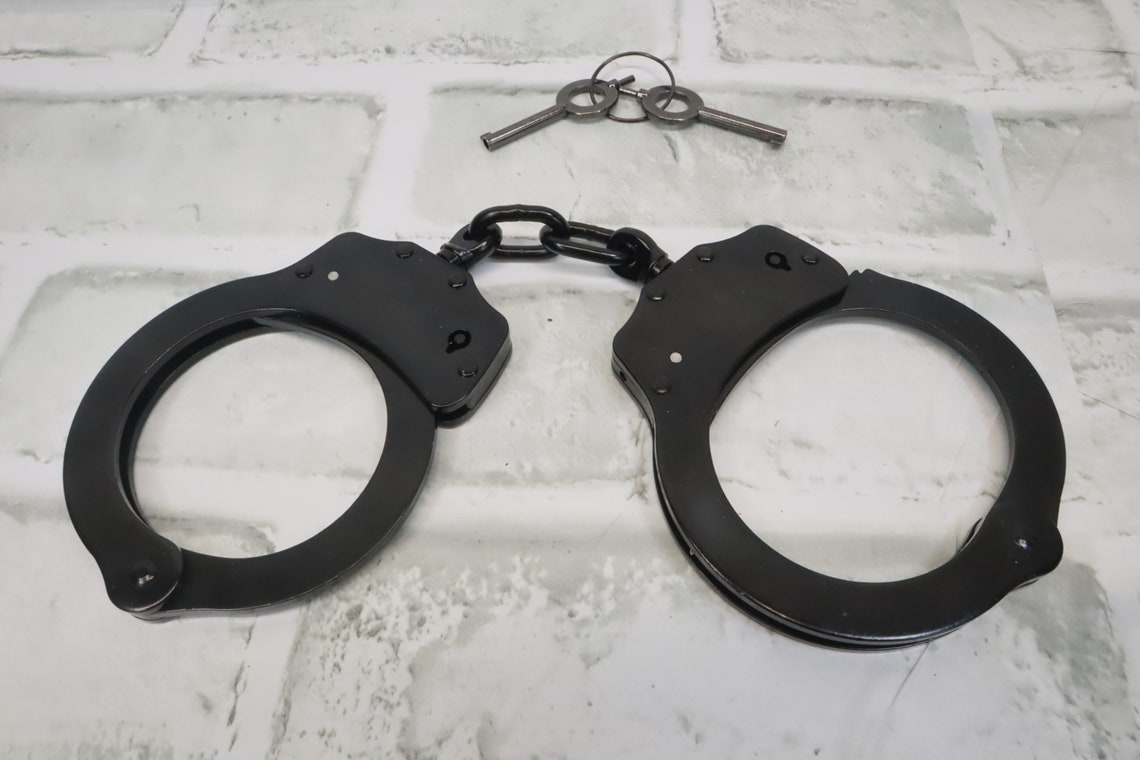 Double Lock Matte Metal Handcuffs