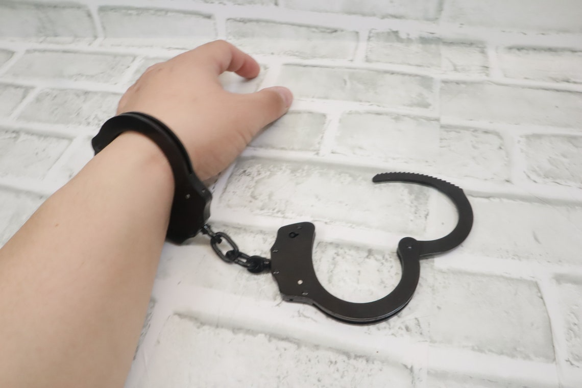 Double Lock Matte Metal Handcuffs