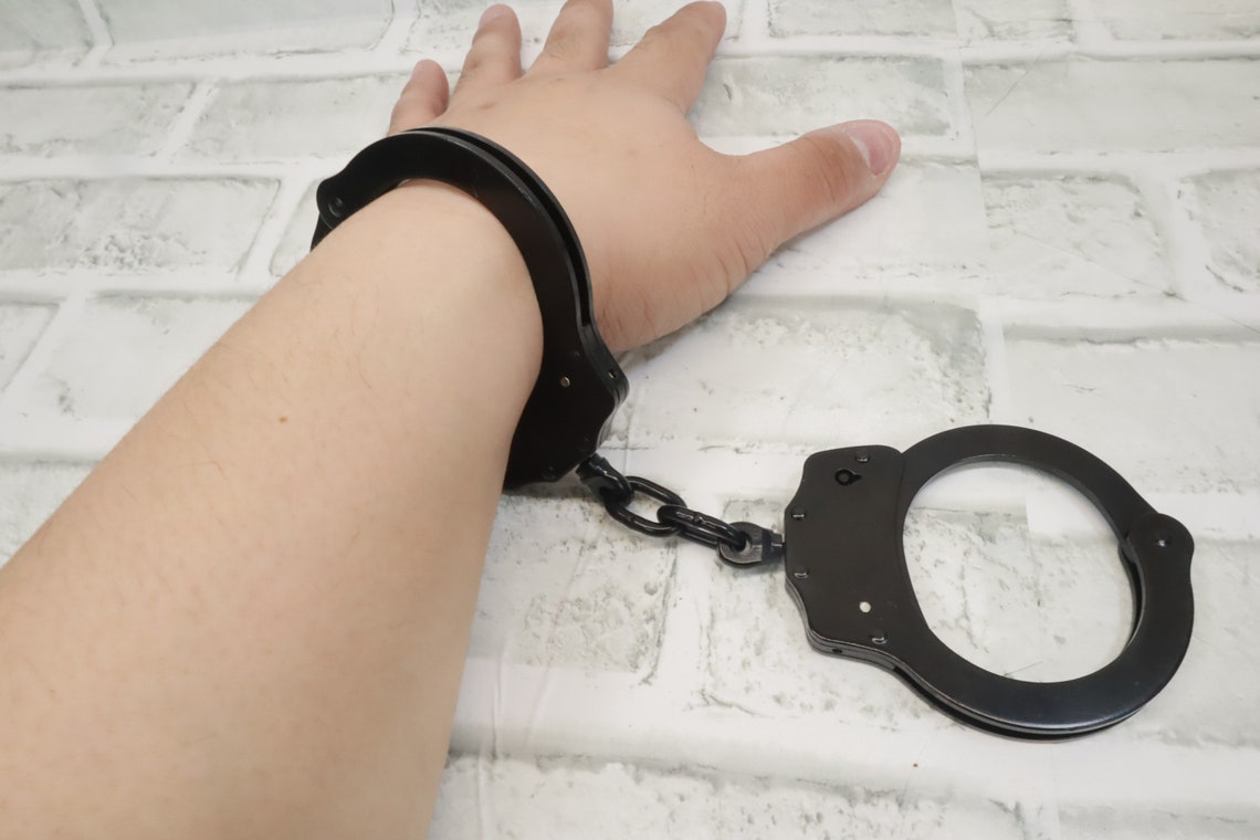 Double Lock Matte Metal Handcuffs