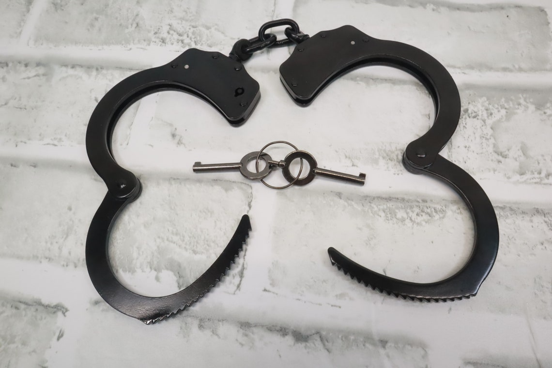 Double Lock Matte Metal Handcuffs