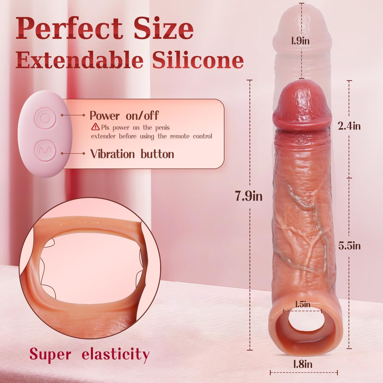 Enhance-Penis Sleeve App And Remote Vibrator
