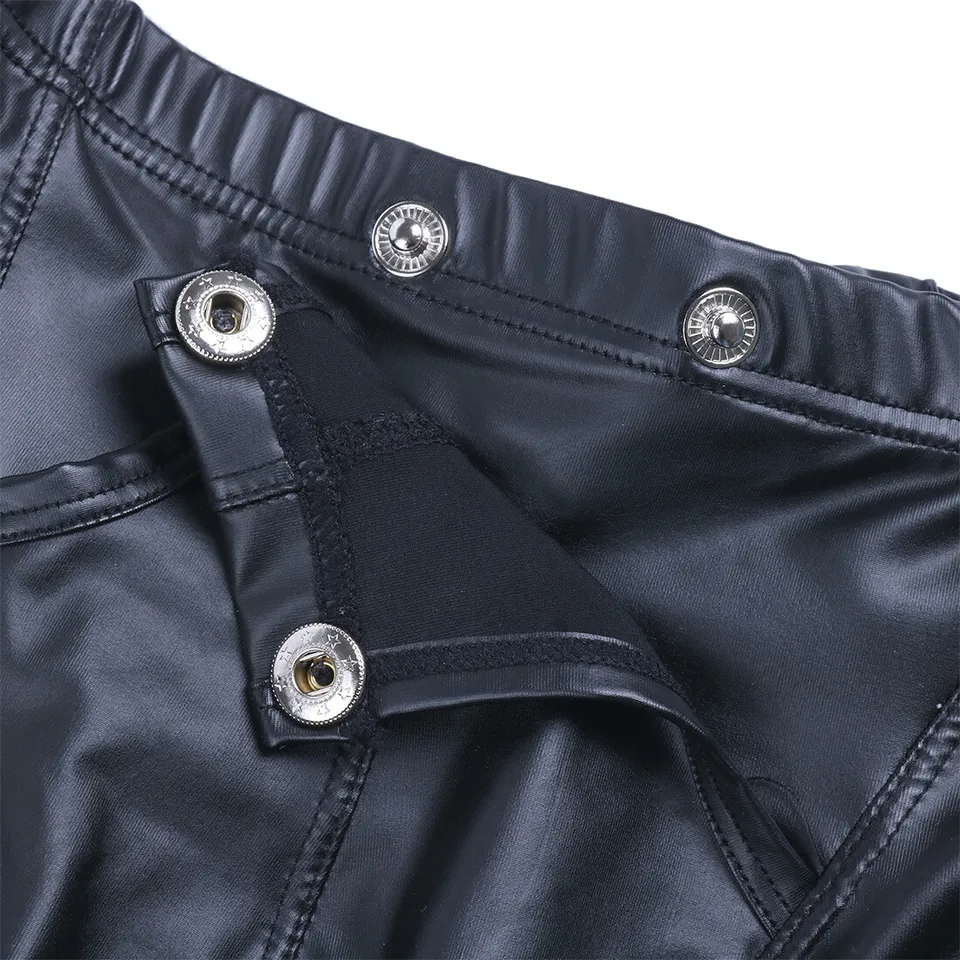 Men's Low Rise Faux Leather Boxer Shorts