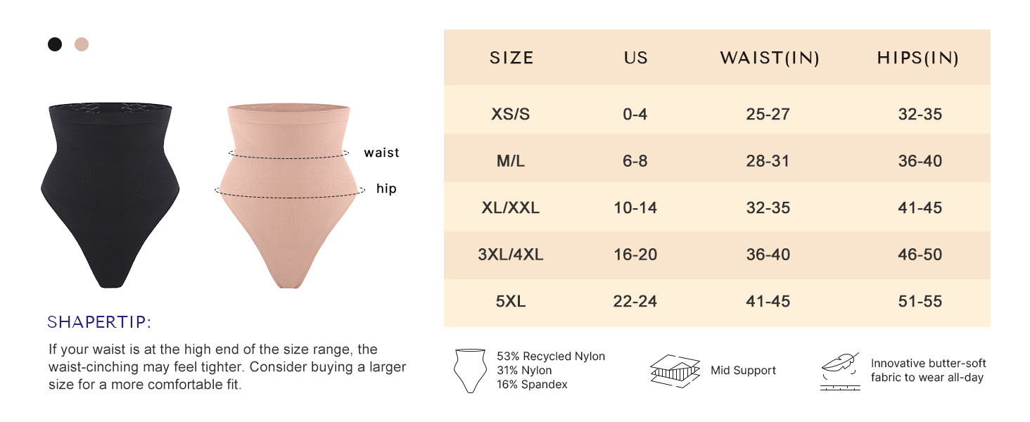 Anti  Roll Shapewear  Draws