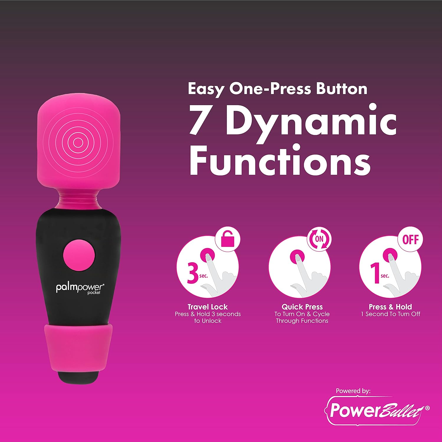 PalmPower Pocket Multifunction Vibrating Massager