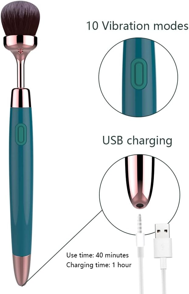 GlowVibe 10-Mode Makeup Brush Vibrator