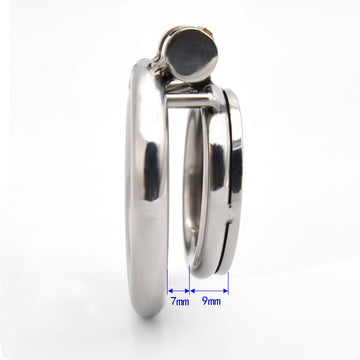 Metal Nub Stainless Steel Chastity Cage