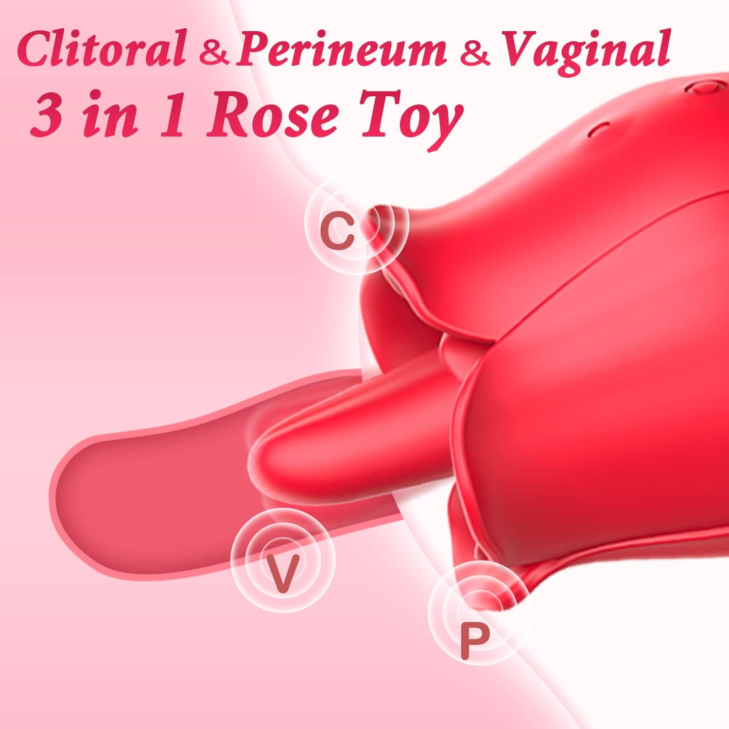 Rose Toy Clit Vibrator and Tongue Licker