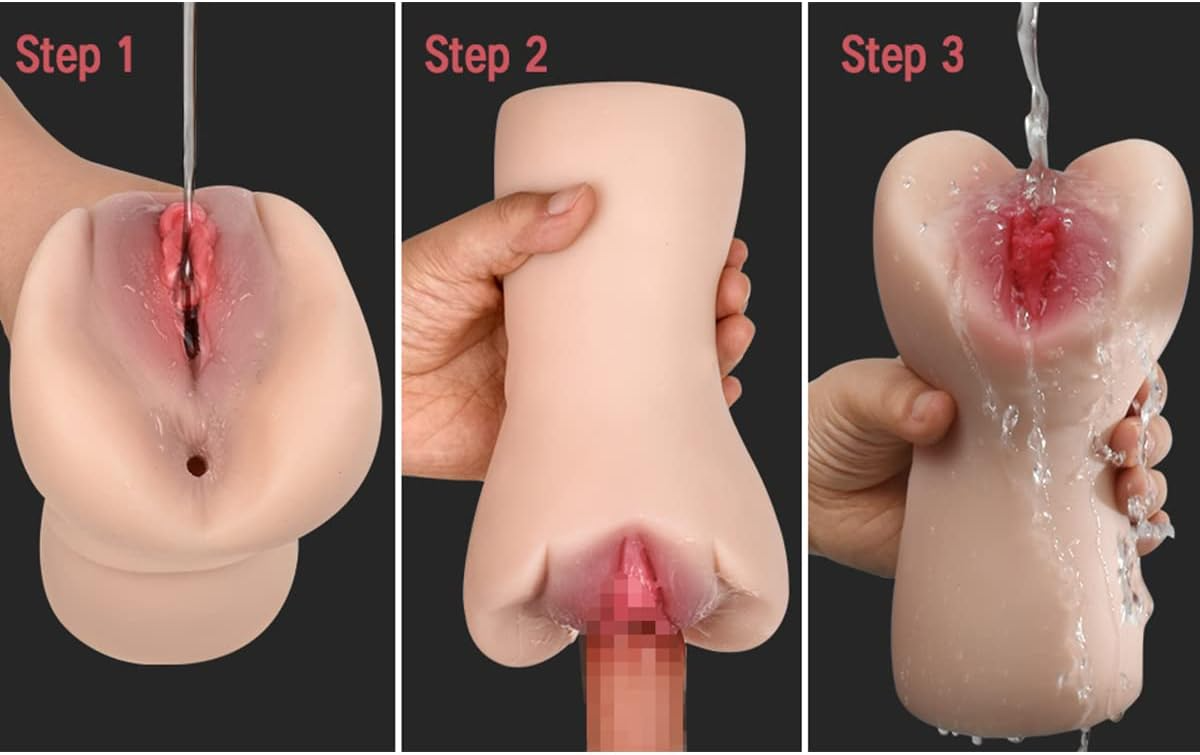 2-in-1 Anal Vaginal Realistic Masturbator, 900g