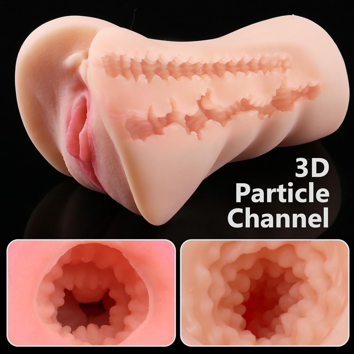 2-in-1 Anal Vaginal Realistic Masturbator, 900g