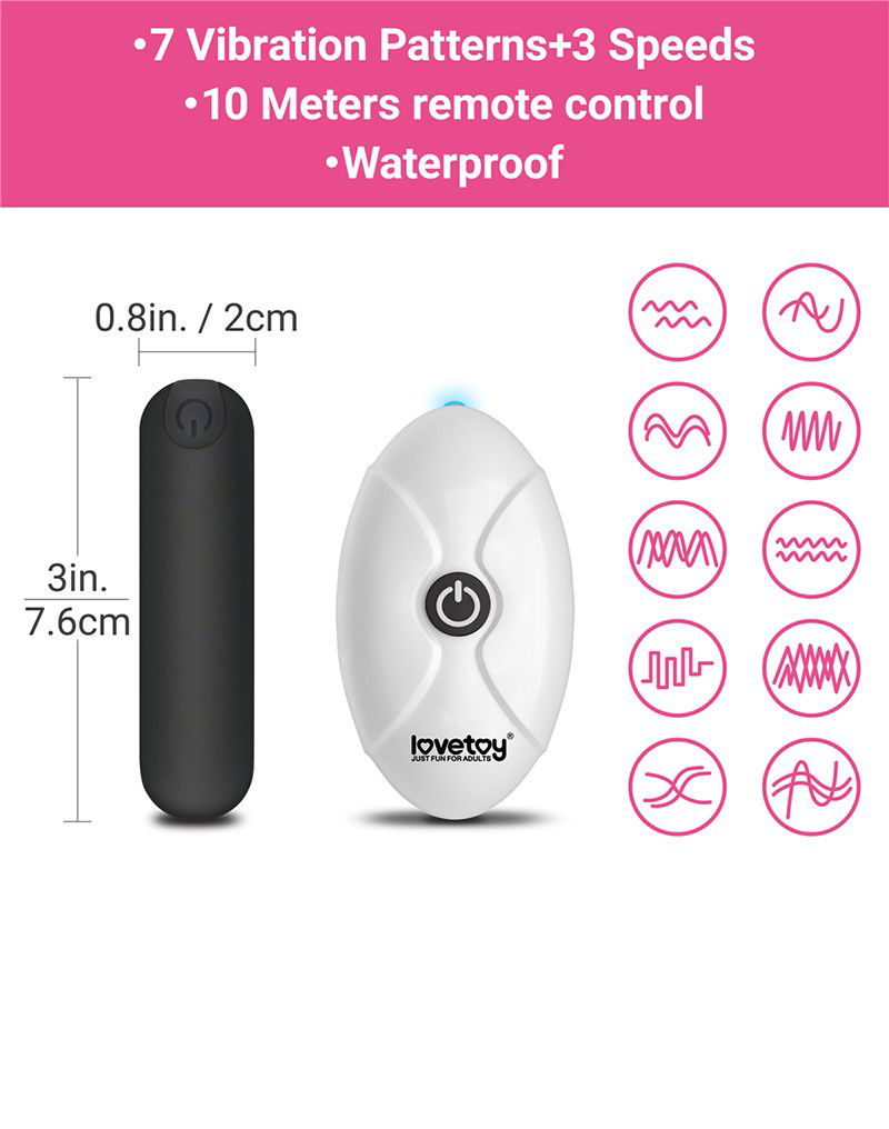 LoveToy - Slut - Printed Vibrating Sexy Panties - Black