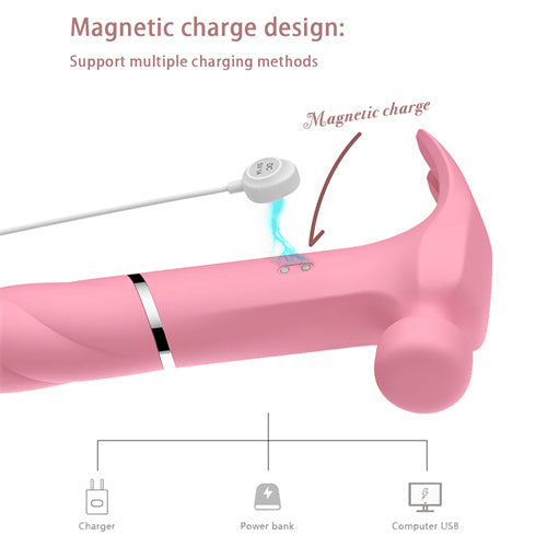 Pink Exotic Hammer 3 Sided Pleasure Vibrator