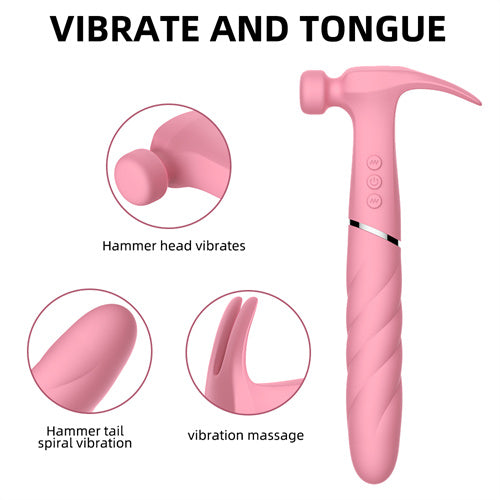 Pink Exotic Hammer 3 Sided Pleasure Vibrator