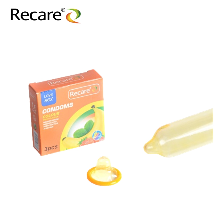 Recare Condoms Strawberry Bannana Ultra Thin Mint 3 Pieces