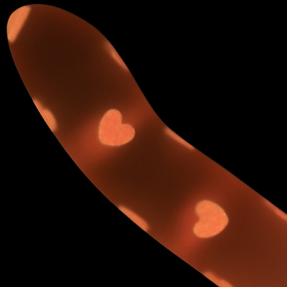 Glow Stick Heart In The Dark Silicone Suction Cup Dildo By CalExotics