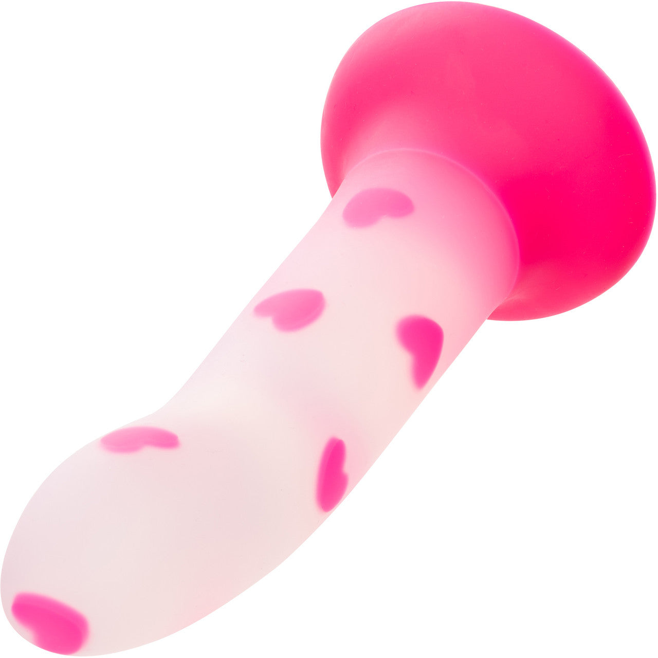 Glow Stick Heart In The Dark Silicone Suction Cup Dildo By CalExotics