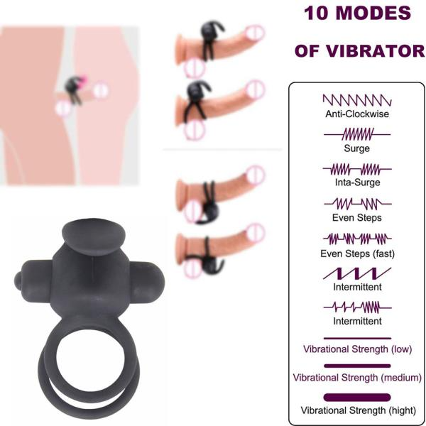 Amadeus Cock Ring Vibrator 10 Mode