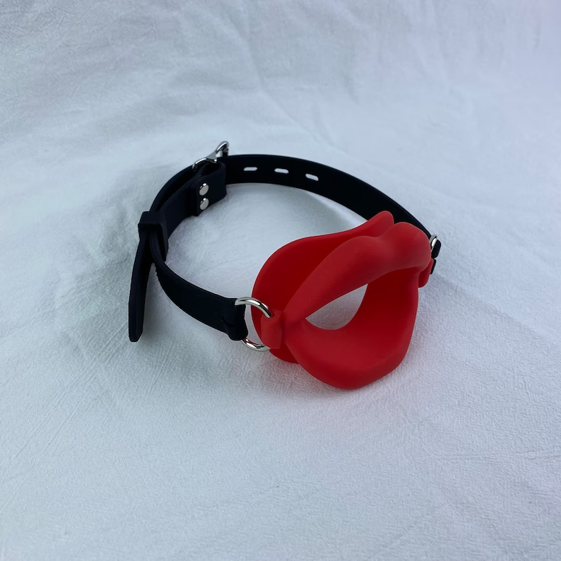 Open Lips Mouth Gag - Silicone