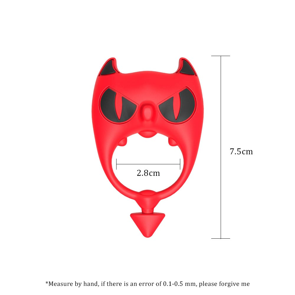 Vibrating Little Devil Cock Ring – Black & Red