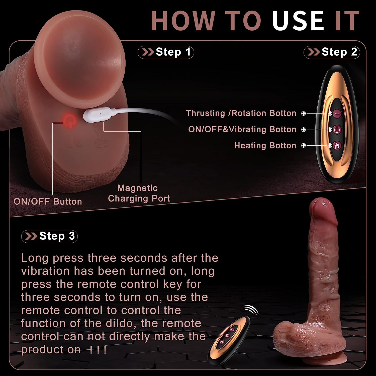 Dildo Vibrator with Remote
