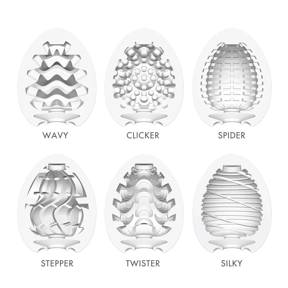 Tenga Masturbation Egg Set - 6 Unique Cups
