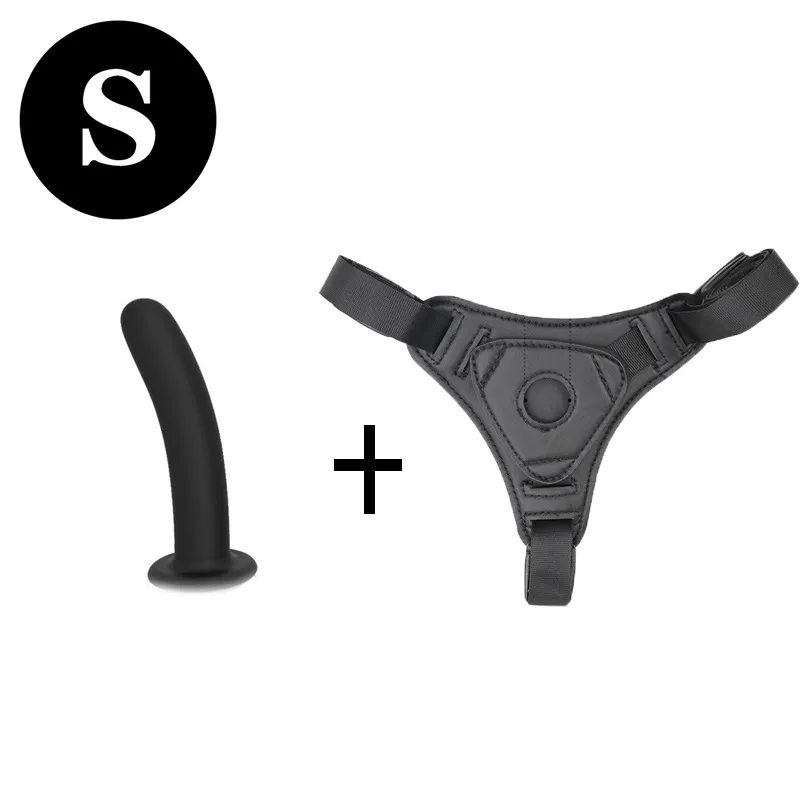 Pure Silicone Black Medical Dildo & Harness